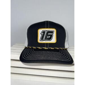 Kaulig Racing Hat Cap Snap Back One Size Black White Yellow NASCAR Racing Mens